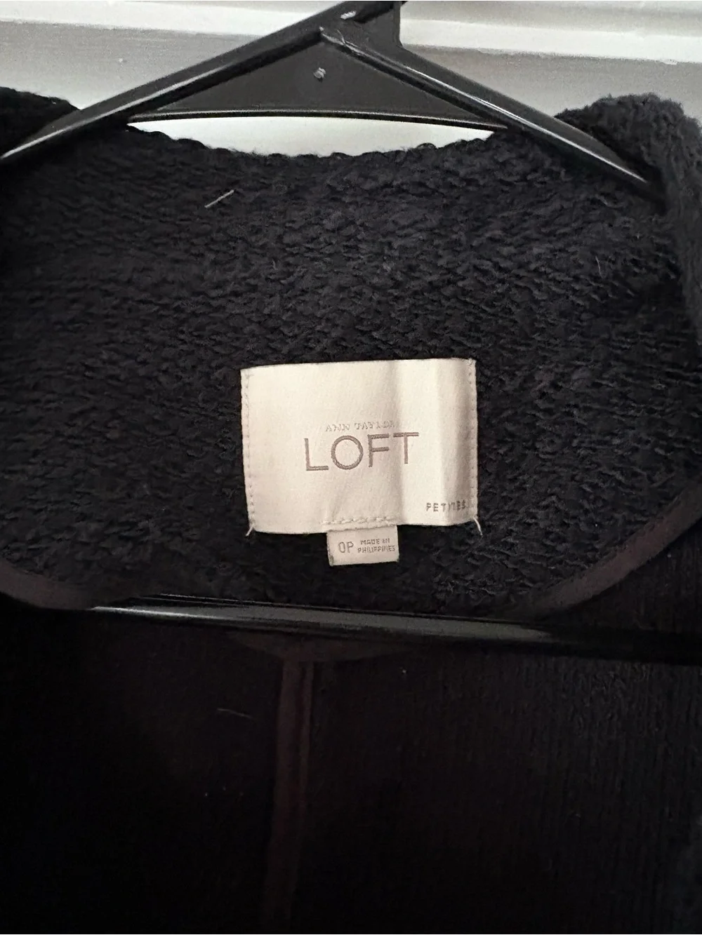 LOFT Black Textured Coat
